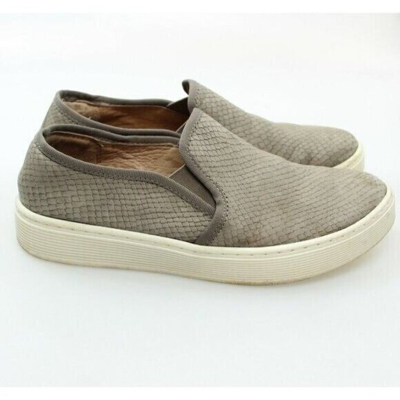 Sofft Womens Gray Nubuck Leather Slip On Sneakers - Picture 10 of 12